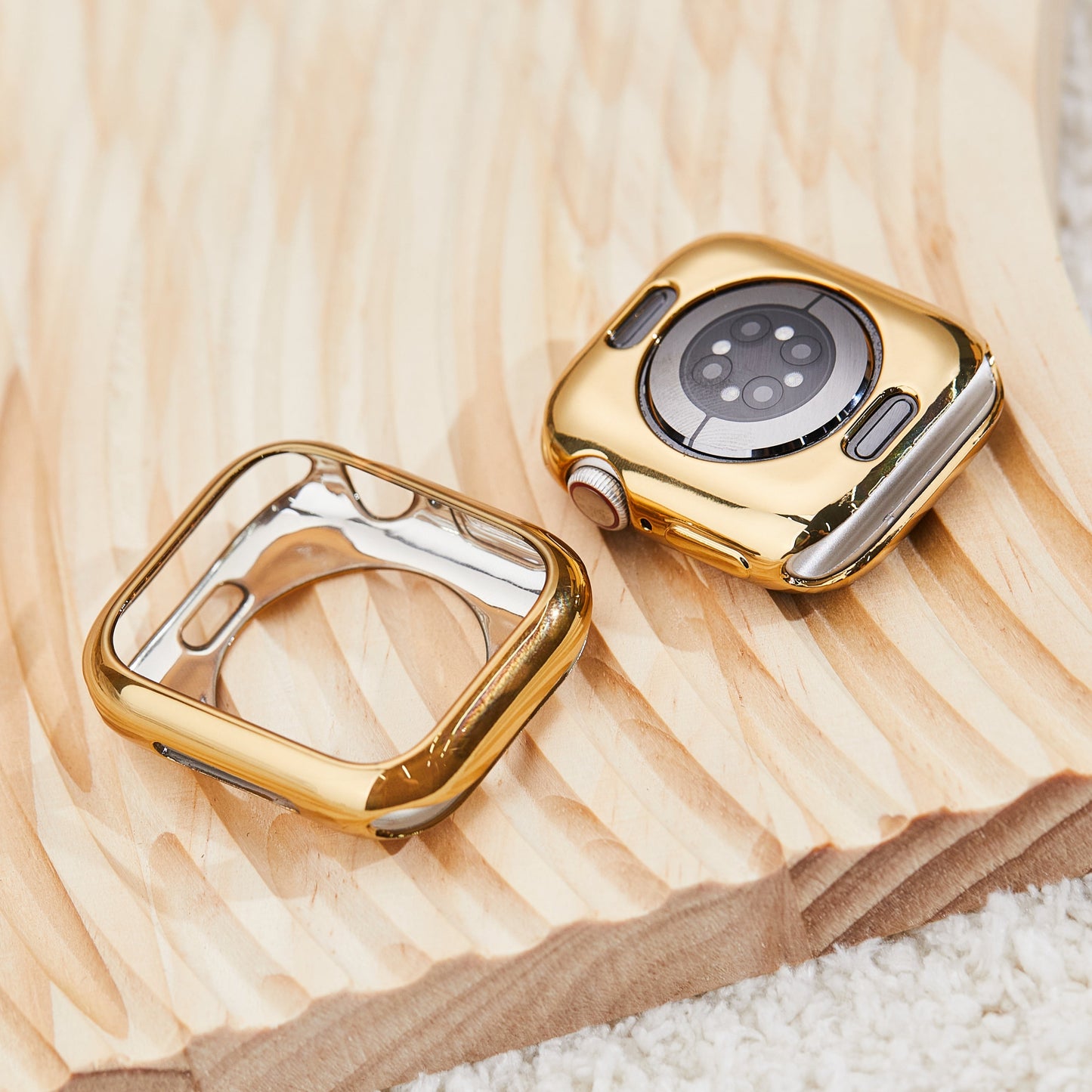 Écrin Doré – Coque TPU Souple pour Apple Watch