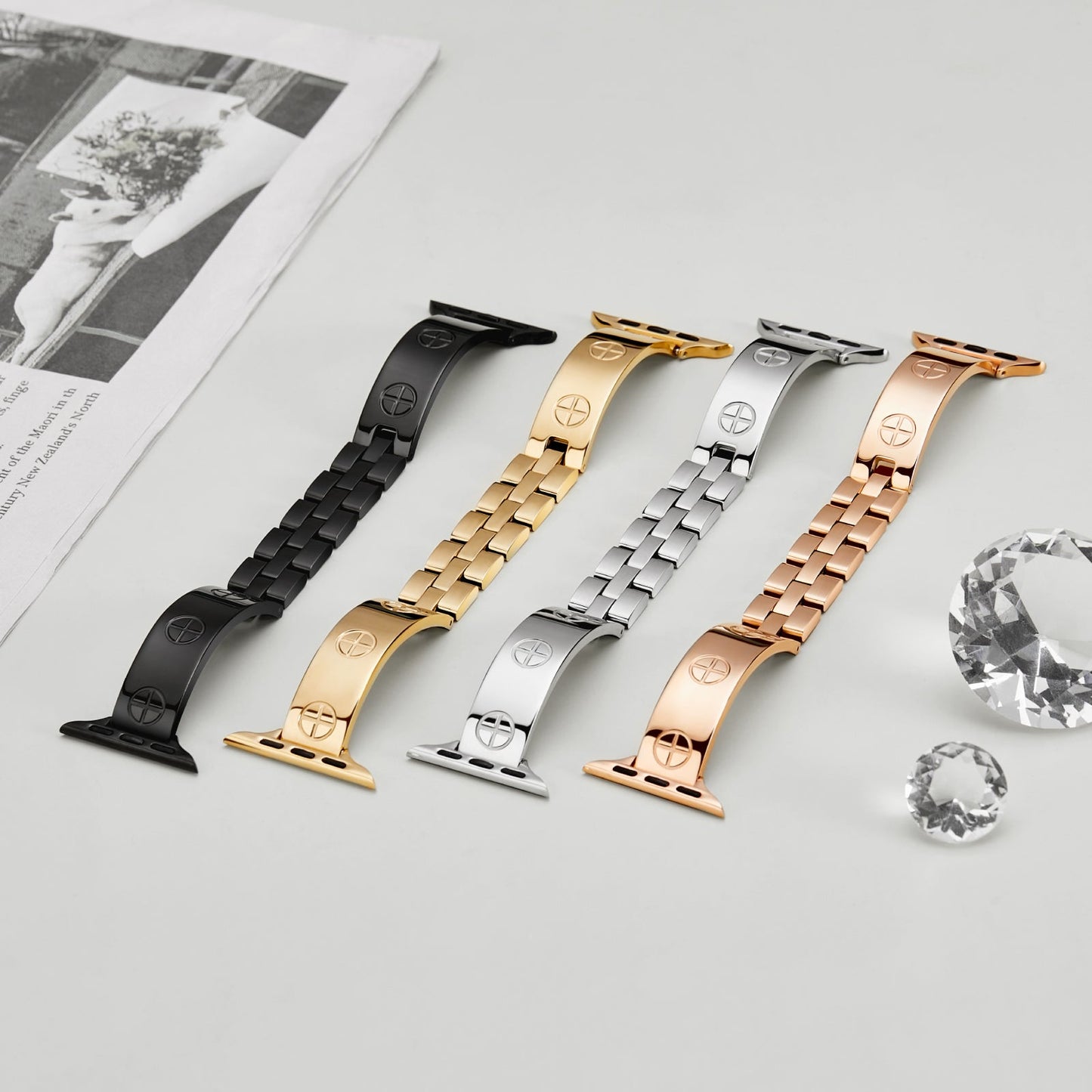 Bracelet Montaigne – Motifs Gravés pour Apple Watch